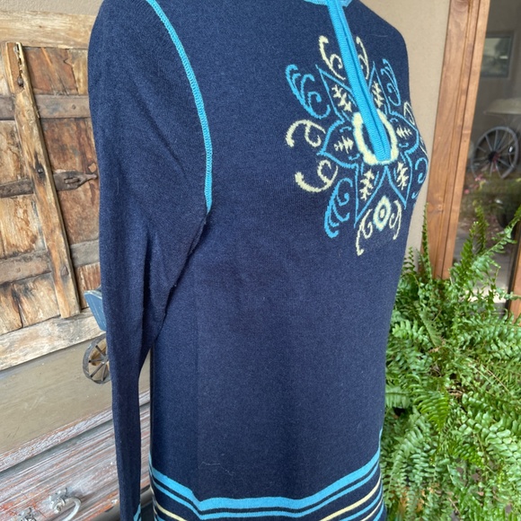 Cabala's Sweater Wool Blend 1/4 zip Cardigan. Blue, Small, Long Sleeve.  NWOT! - Picture 3 of 9